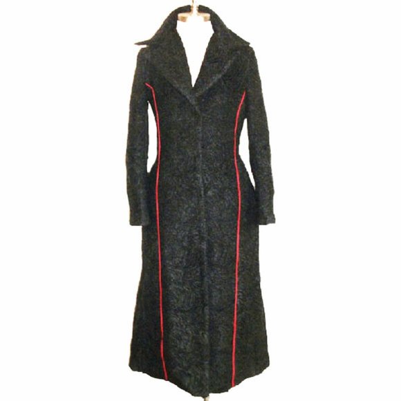 Vtg Grey Wool Handmade Nandra Designs Maxi Coat S - Picture 1 of 8
